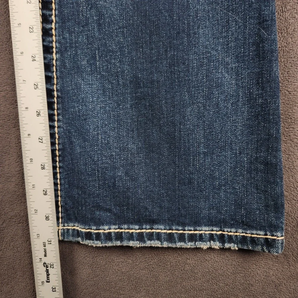 Silver‎ Jeans Suki Bootcut Jeans Womens 29 Dark Wash Mid Rise Curvy Embroidered